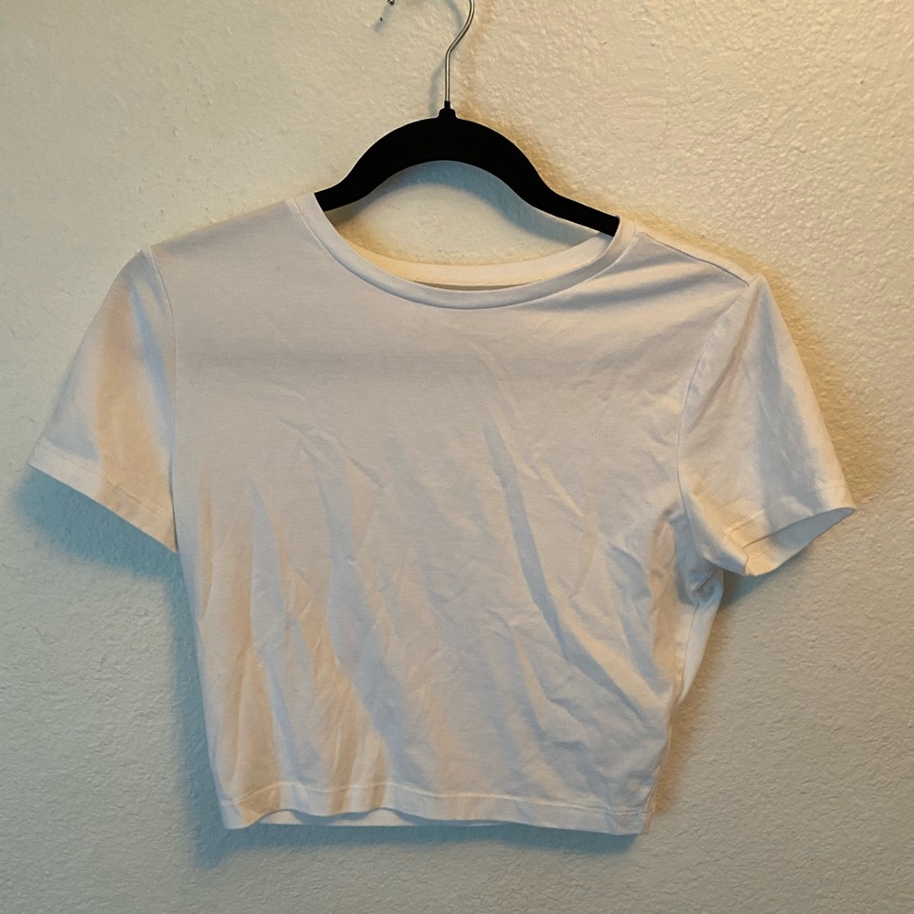 White crop top